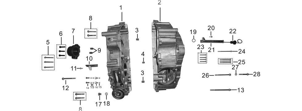 E-3 Crankshaft Case Comp